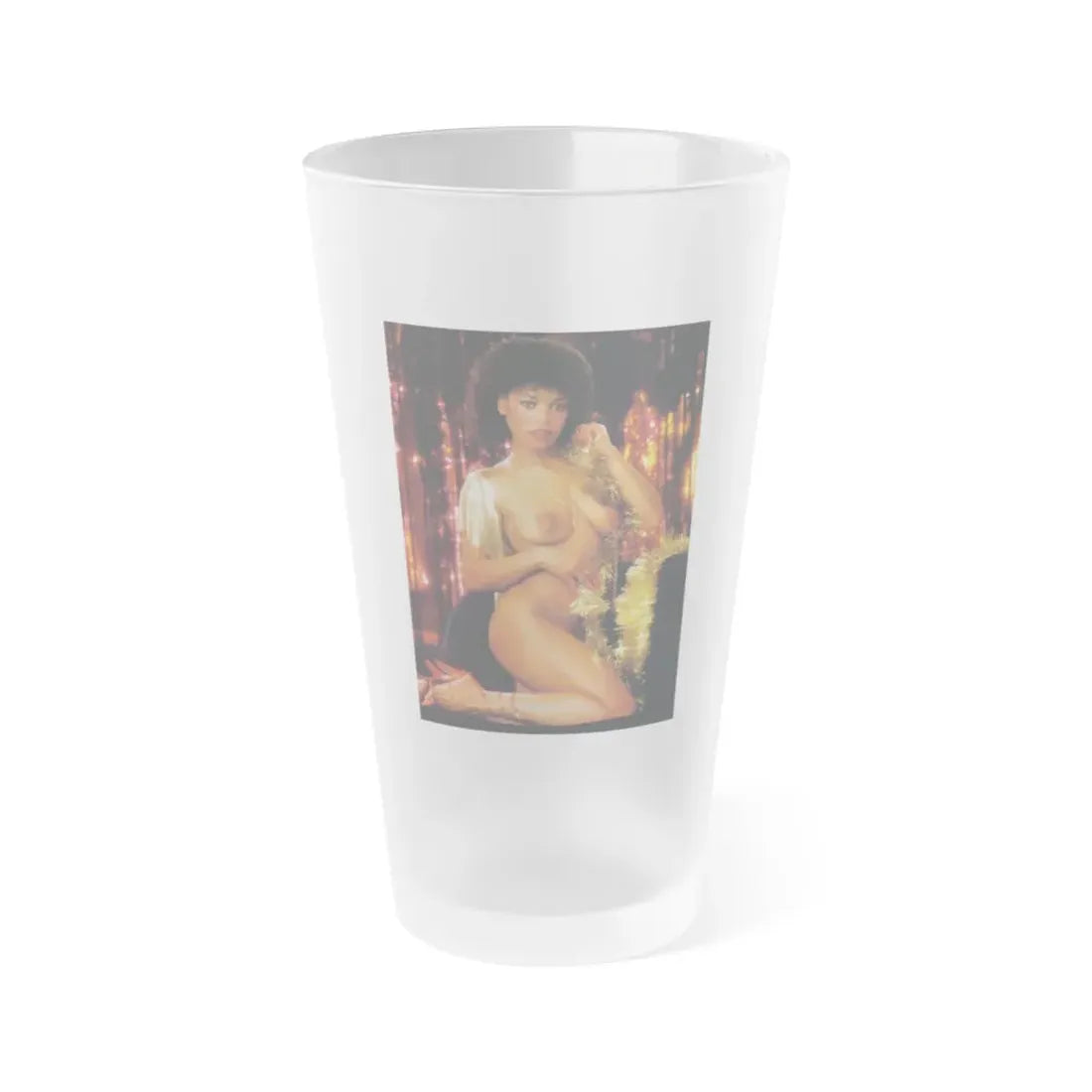 Ola Ray #128 (Vintage Female Icon) Frosted Pint Glass 16oz 16oz Frosted - Go Mug Yourself