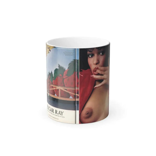Ola Ray #130 - [Pages 144-145] Ola Playboy Spread Pages 1 & 2 of 10+Centerfold from Playboy Mag. June '80 (Vintage Female Icon) Color Changing Mug 11oz 11oz - Go Mug Yourself