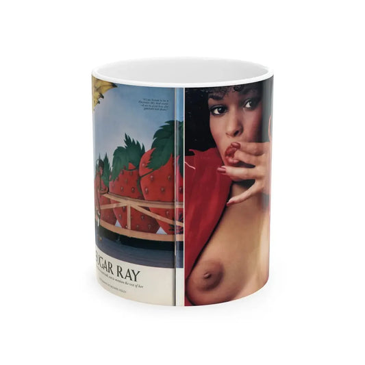 Ola Ray #130 - [Pages 144-145] Ola Playboy Spread Pages 1 & 2 of 10+Centerfold from Playboy Mag. June '80 (Vintage Female Icon) White Coffee Mug 11oz - Go Mug Yourself