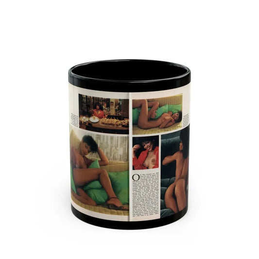 Ola Ray #131 - [Pages 146-147] Ola Playboy Spread Pages 3 & 4 of 10+Centerfold from Playboy Mag. June '80 (Vintage Female Icon) Black Coffee Mug 11oz - Go Mug Yourself