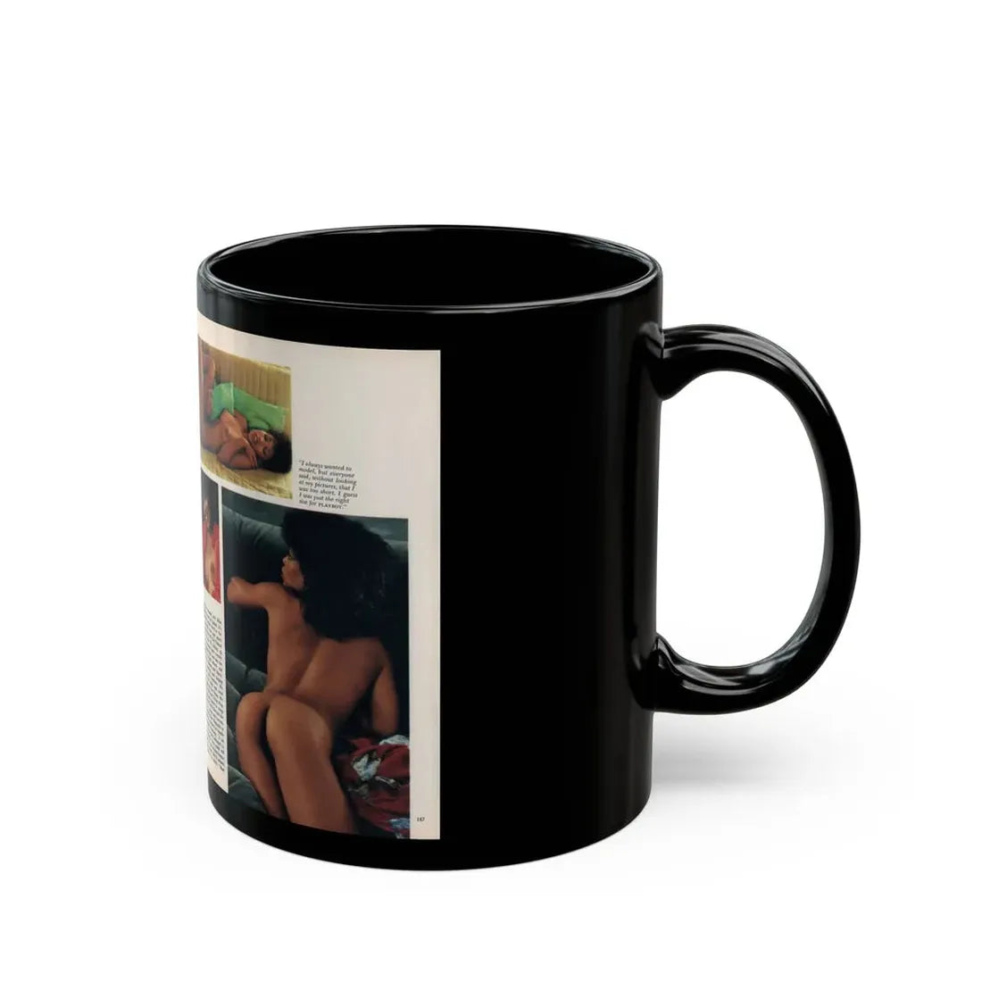 Ola Ray #131 - [Pages 146-147] Ola Playboy Spread Pages 3 & 4 of 10+Centerfold from Playboy Mag. June '80 (Vintage Female Icon) Black Coffee Mug - Go Mug Yourself