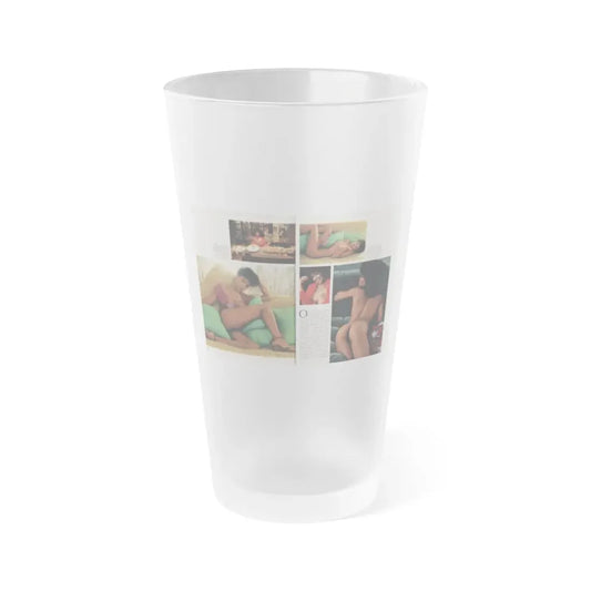 Ola Ray #131 - [Pages 146-147] Ola Playboy Spread Pages 3 & 4 of 10+Centerfold from Playboy Mag. June '80 (Vintage Female Icon) Frosted Pint Glass 16oz 16oz Frosted - Go Mug Yourself