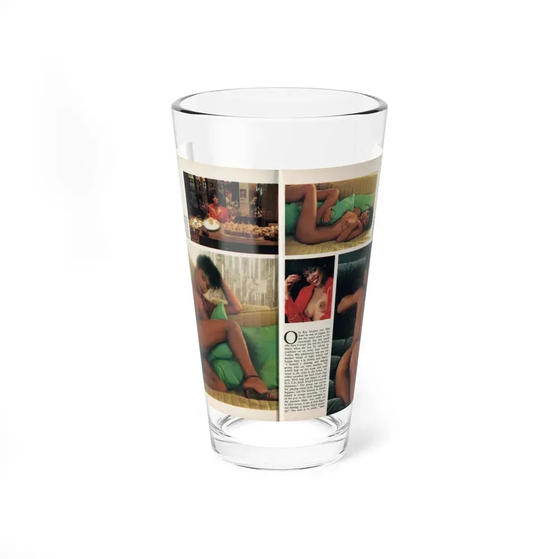 Ola Ray #131 - [Pages 146-147] Ola Playboy Spread Pages 3 & 4 of 10+Centerfold from Playboy Mag. June '80 (Vintage Female Icon) Pint Glass 16oz 16oz - Go Mug Yourself