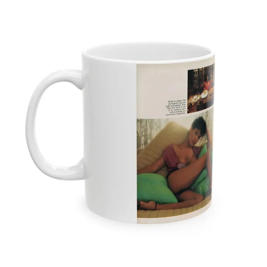 Ola Ray #131 - [Pages 146-147] Ola Playboy Spread Pages 3 & 4 of 10+Centerfold from Playboy Mag. June '80 (Vintage Female Icon) White Coffee Mug - Go Mug Yourself