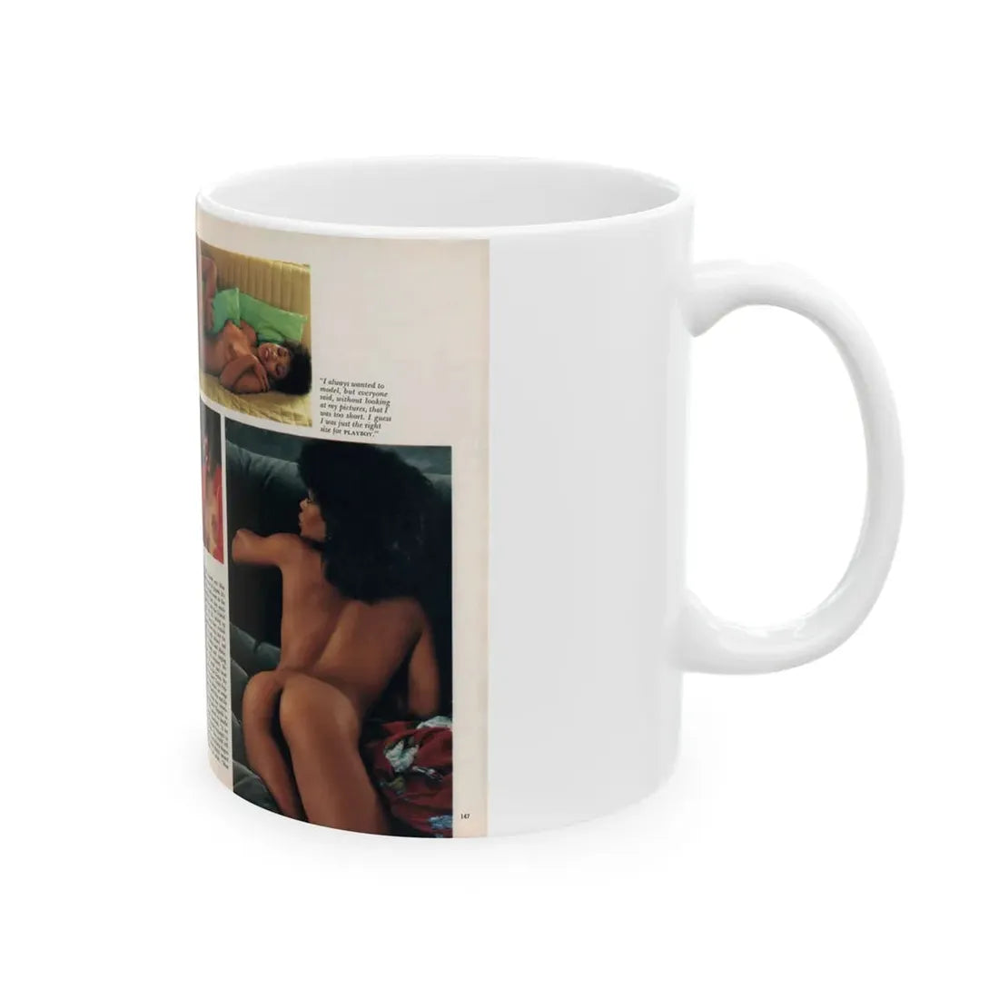 Ola Ray #131 - [Pages 146-147] Ola Playboy Spread Pages 3 & 4 of 10+Centerfold from Playboy Mag. June '80 (Vintage Female Icon) White Coffee Mug - Go Mug Yourself