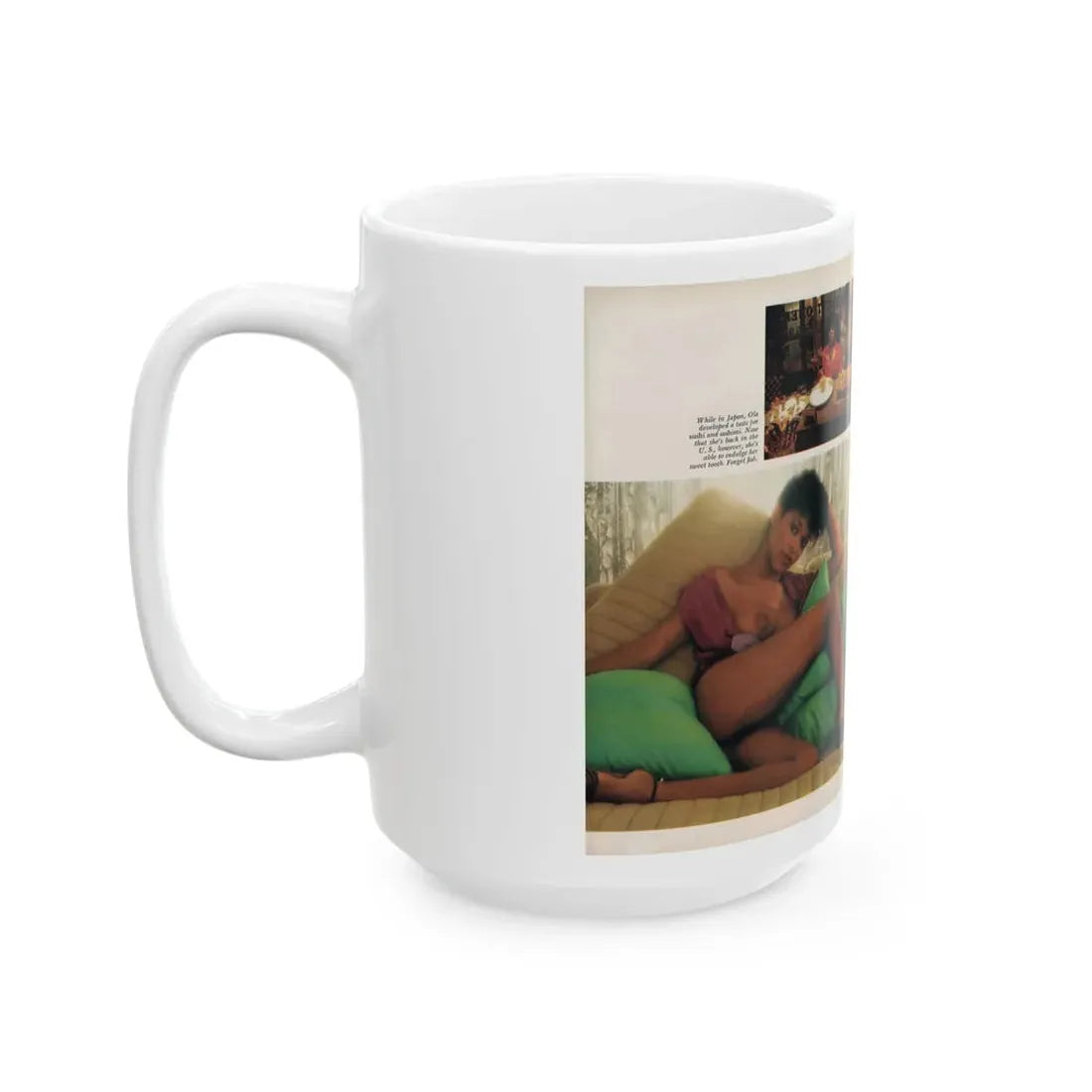 Ola Ray #131 - [Pages 146-147] Ola Playboy Spread Pages 3 & 4 of 10+Centerfold from Playboy Mag. June '80 (Vintage Female Icon) White Coffee Mug - Go Mug Yourself