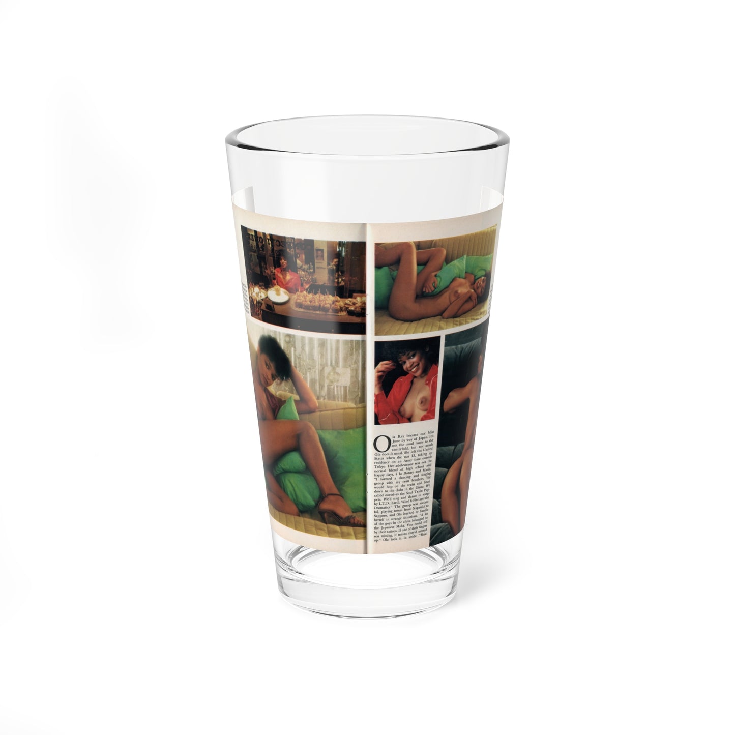 Ola Ray #131 - [Pages 146-147] Ola Playboy Spread Pages 3 & 4 of 10+Centerfold from Playboy Mag. June '80 (Vintage Female Icon) Pint Glass 16oz-16oz-Go Mug Yourself