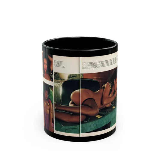 Ola Ray #132 - [Pages 148-149] Ola Playboy Spread Pages 5 & 6 of 10+Centerfold from Playboy Mag. June '80 (Vintage Female Icon) Black Coffee Mug 11oz - Go Mug Yourself