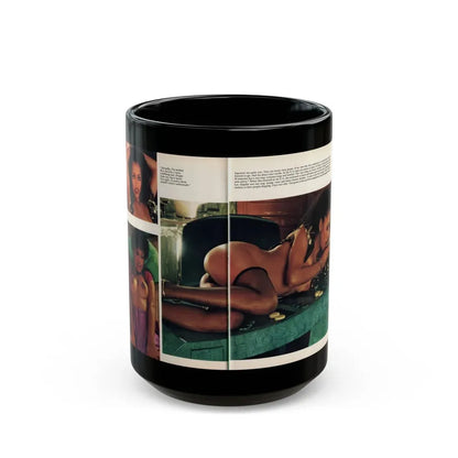 Ola Ray #132 - [Pages 148-149] Ola Playboy Spread Pages 5 & 6 of 10+Centerfold from Playboy Mag. June '80 (Vintage Female Icon) Black Coffee Mug 15oz - Go Mug Yourself