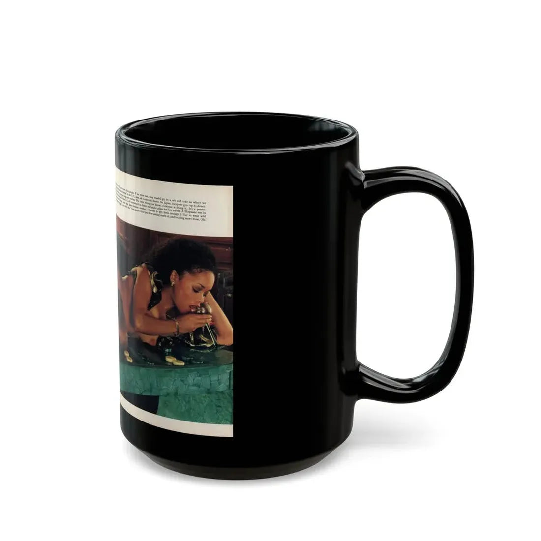 Ola Ray #132 - [Pages 148-149] Ola Playboy Spread Pages 5 & 6 of 10+Centerfold from Playboy Mag. June '80 (Vintage Female Icon) Black Coffee Mug - Go Mug Yourself