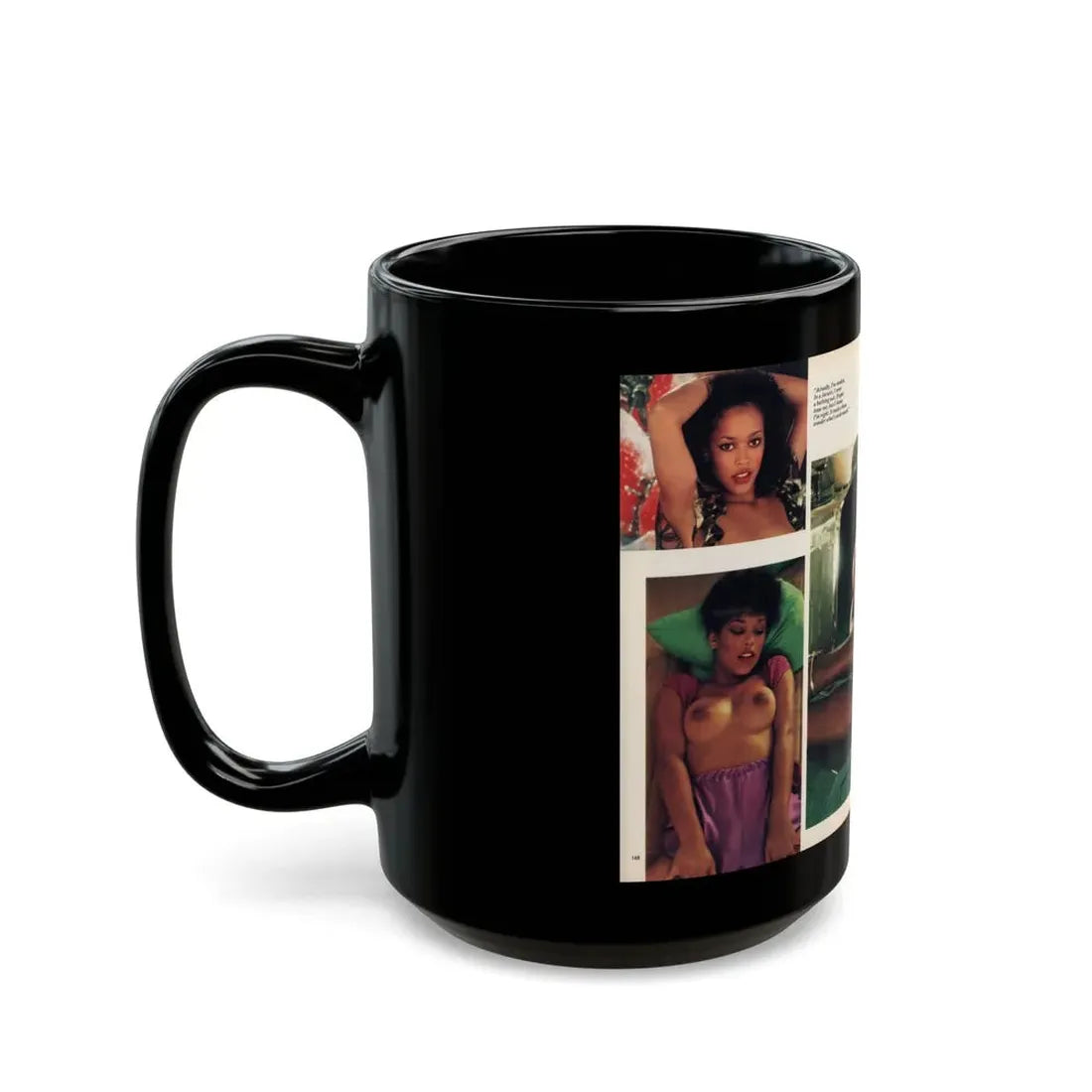 Ola Ray #132 - [Pages 148-149] Ola Playboy Spread Pages 5 & 6 of 10+Centerfold from Playboy Mag. June '80 (Vintage Female Icon) Black Coffee Mug - Go Mug Yourself