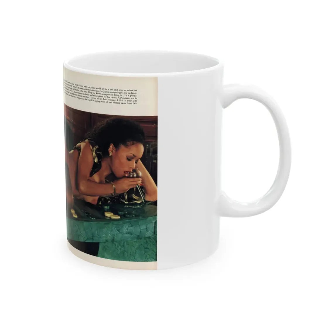 Ola Ray #132 - [Pages 148-149] Ola Playboy Spread Pages 5 & 6 of 10+Centerfold from Playboy Mag. June '80 (Vintage Female Icon) White Coffee Mug - Go Mug Yourself