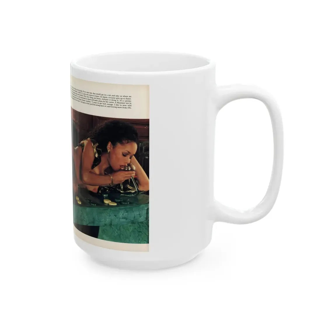 Ola Ray #132 - [Pages 148-149] Ola Playboy Spread Pages 5 & 6 of 10+Centerfold from Playboy Mag. June '80 (Vintage Female Icon) White Coffee Mug - Go Mug Yourself