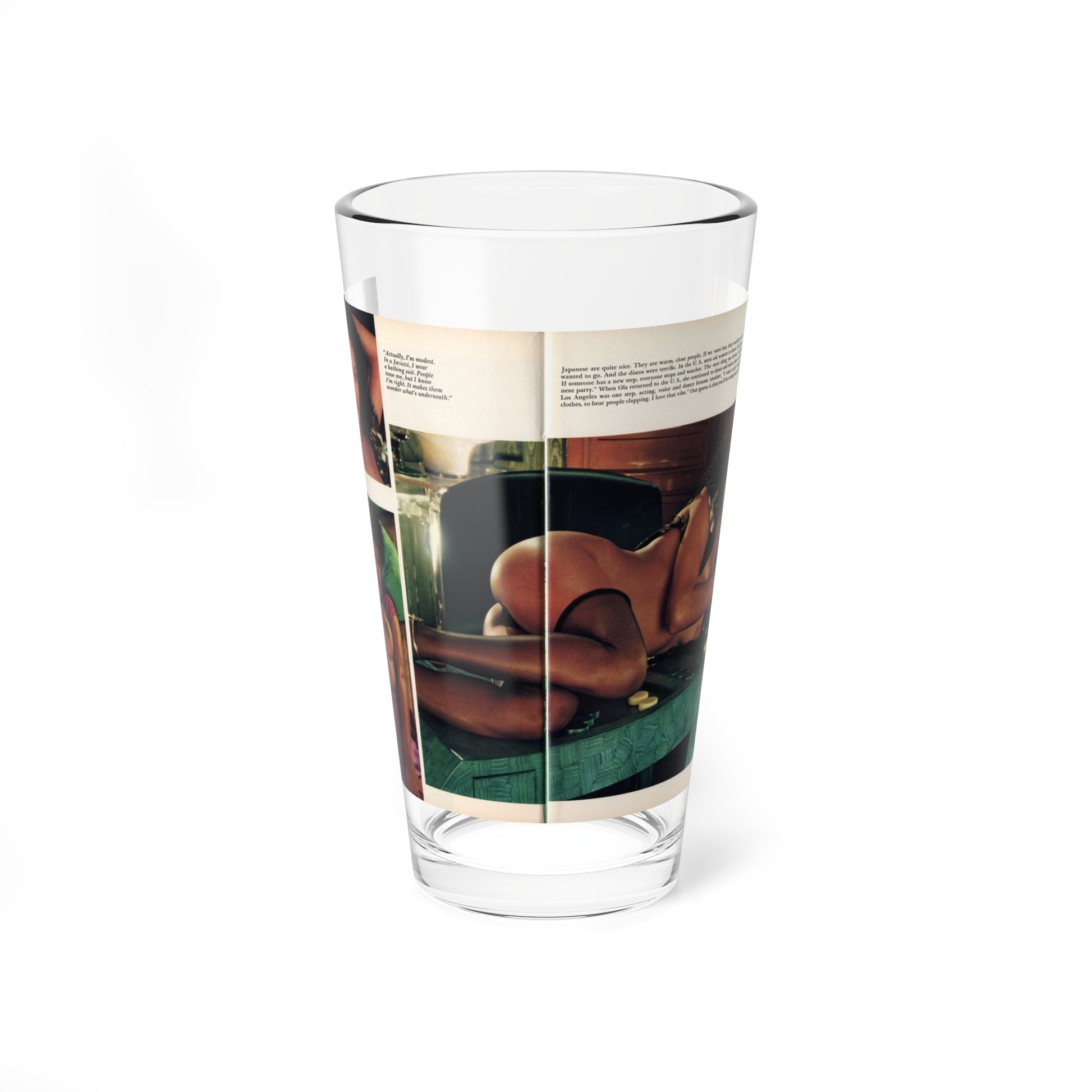 Ola Ray #132 - [Pages 148-149] Ola Playboy Spread Pages 5 & 6 of 10+Centerfold from Playboy Mag. June '80 (Vintage Female Icon) Pint Glass 16oz-16oz-Go Mug Yourself