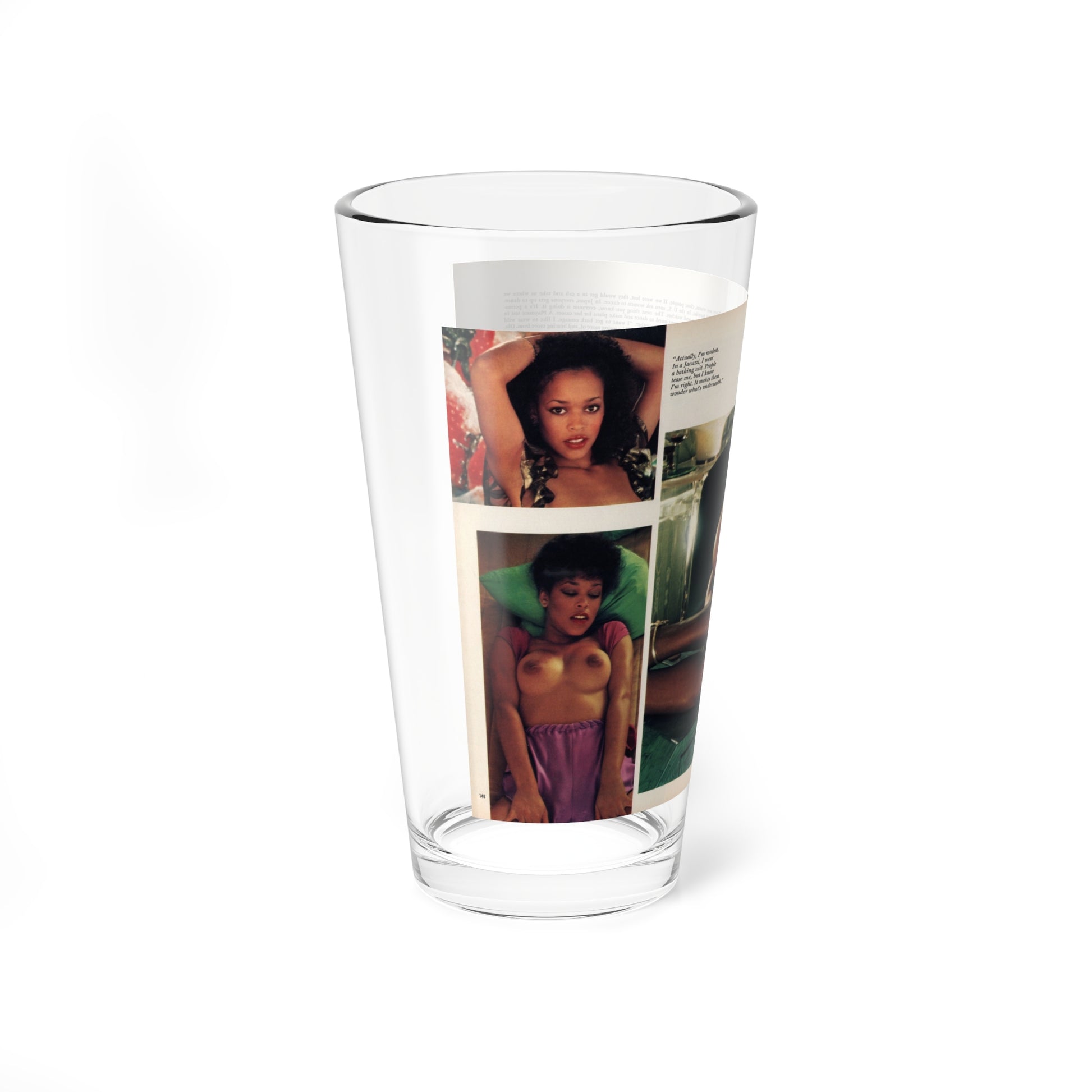 Ola Ray #132 - [Pages 148-149] Ola Playboy Spread Pages 5 & 6 of 10+Centerfold from Playboy Mag. June '80 (Vintage Female Icon) Pint Glass 16oz-Go Mug Yourself