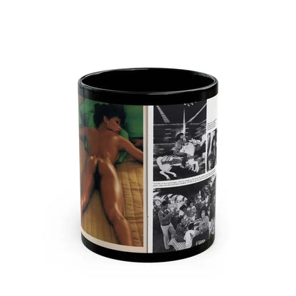 Ola Ray #133 - [Pages 150-151] Ola Playboy Spread Pages 7 & 8 of 10+Centerfold from Playboy Mag. June '80 (Vintage Female Icon) Black Coffee Mug 11oz - Go Mug Yourself
