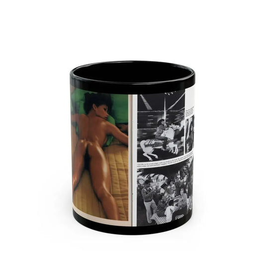 Ola Ray #133 - [Pages 150-151] Ola Playboy Spread Pages 7 & 8 of 10+Centerfold from Playboy Mag. June '80 (Vintage Female Icon) Black Coffee Mug 11oz - Go Mug Yourself