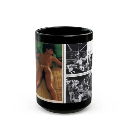 Ola Ray #133 - [Pages 150-151] Ola Playboy Spread Pages 7 & 8 of 10+Centerfold from Playboy Mag. June '80 (Vintage Female Icon) Black Coffee Mug 15oz - Go Mug Yourself