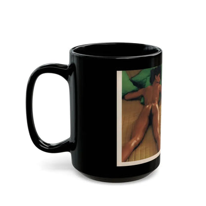 Ola Ray #133 - [Pages 150-151] Ola Playboy Spread Pages 7 & 8 of 10+Centerfold from Playboy Mag. June '80 (Vintage Female Icon) Black Coffee Mug - Go Mug Yourself