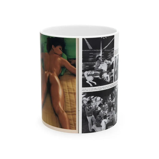 Ola Ray #133 - [Pages 150-151] Ola Playboy Spread Pages 7 & 8 of 10+Centerfold from Playboy Mag. June '80 (Vintage Female Icon) White Coffee Mug 11oz - Go Mug Yourself