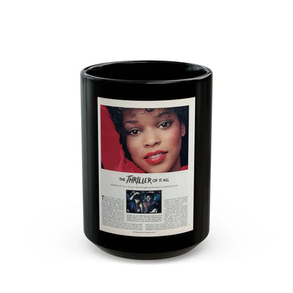 Ola Ray #134 - [Pages 87] Ola Playboy Spread Pages 1 of 5 from Playboy Mag. May '84 (Vintage Female Icon) Black Coffee Mug 15oz - Go Mug Yourself