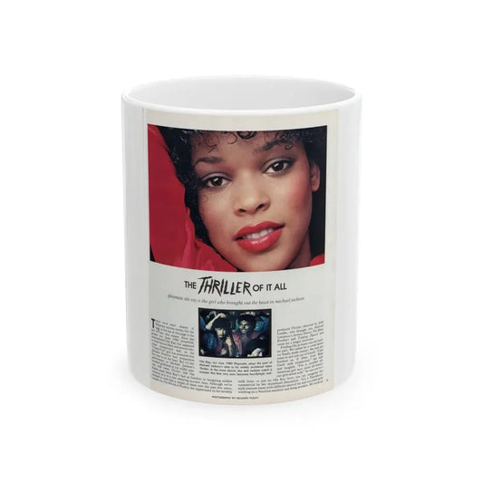 Ola Ray #134 - [Pages 87] Ola Playboy Spread Pages 1 of 5 from Playboy Mag. May '84 (Vintage Female Icon) White Coffee Mug 11oz - Go Mug Yourself
