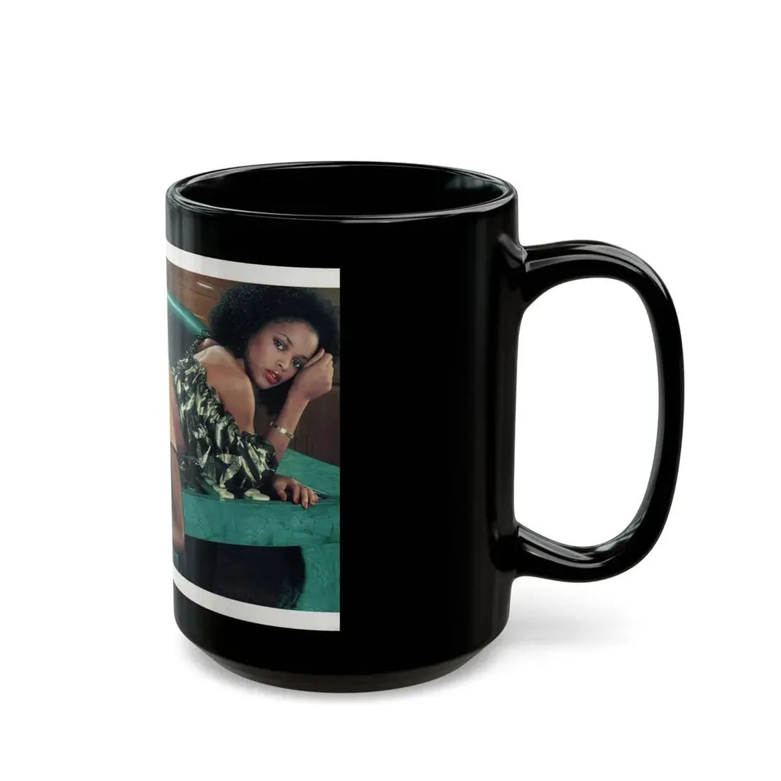 Ola Ray #135 - [Pages 88 & 89] Ola Playboy Spread Pages 2 & 3 of 5 from Playboy Mag. May '84 (Vintage Female Icon) Black Coffee Mug - Go Mug Yourself