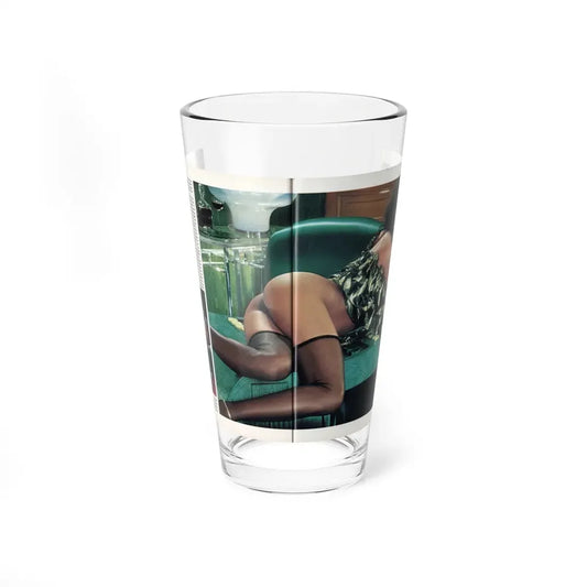 Ola Ray #135 - [Pages 88 & 89] Ola Playboy Spread Pages 2 & 3 of 5 from Playboy Mag. May '84 (Vintage Female Icon) Pint Glass 16oz 16oz - Go Mug Yourself