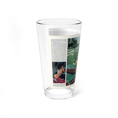 Ola Ray #135 - [Pages 88 & 89] Ola Playboy Spread Pages 2 & 3 of 5 from Playboy Mag. May '84 (Vintage Female Icon) Pint Glass 16oz - Go Mug Yourself