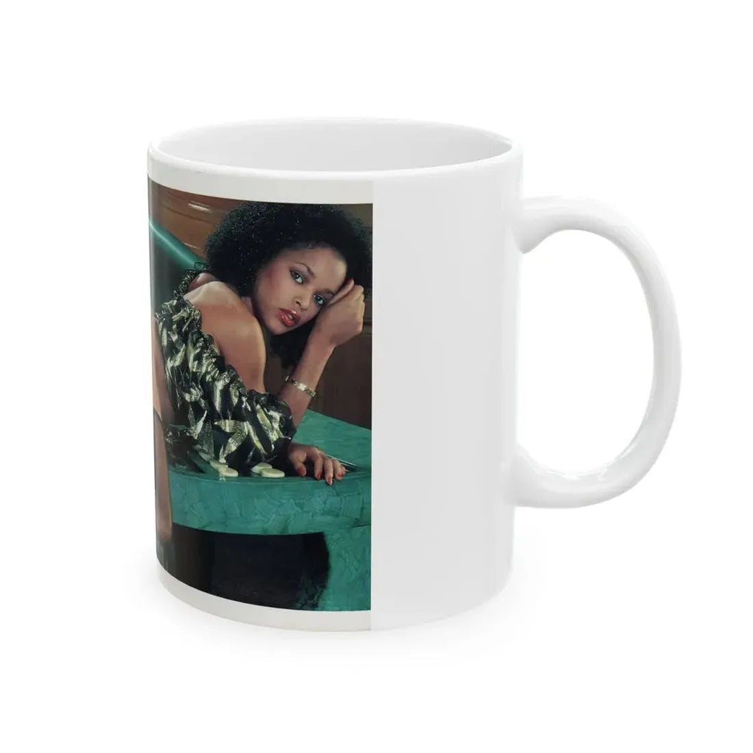 Ola Ray #135 - [Pages 88 & 89] Ola Playboy Spread Pages 2 & 3 of 5 from Playboy Mag. May '84 (Vintage Female Icon) White Coffee Mug - Go Mug Yourself
