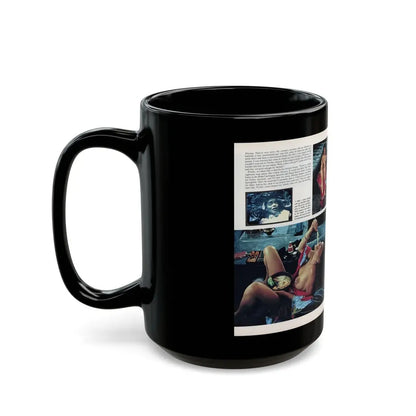 Ola Ray #136 - [Pages 90 & 91] Ola Playboy Spread Pages 4 & 5 of 5 from Playboy Mag. May '84 (Vintage Female Icon) Black Coffee Mug - Go Mug Yourself
