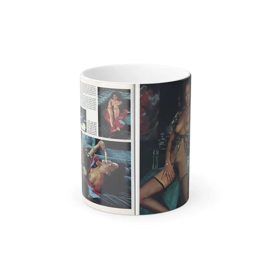 Ola Ray #136 - [Pages 90 & 91] Ola Playboy Spread Pages 4 & 5 of 5 from Playboy Mag. May '84 (Vintage Female Icon) Color Changing Mug 11oz 11oz - Go Mug Yourself