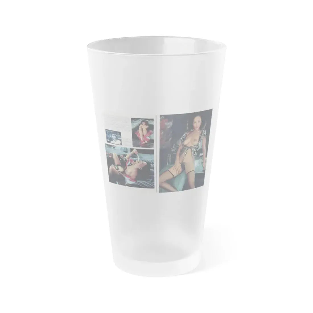 Ola Ray #136 - [Pages 90 & 91] Ola Playboy Spread Pages 4 & 5 of 5 from Playboy Mag. May '84 (Vintage Female Icon) Frosted Pint Glass 16oz 16oz Frosted - Go Mug Yourself