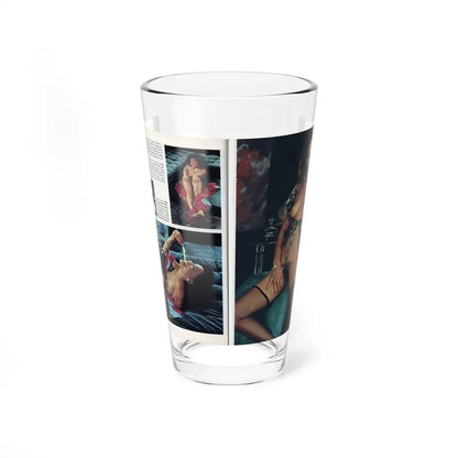 Ola Ray #136 - [Pages 90 & 91] Ola Playboy Spread Pages 4 & 5 of 5 from Playboy Mag. May '84 (Vintage Female Icon) Pint Glass 16oz 16oz - Go Mug Yourself
