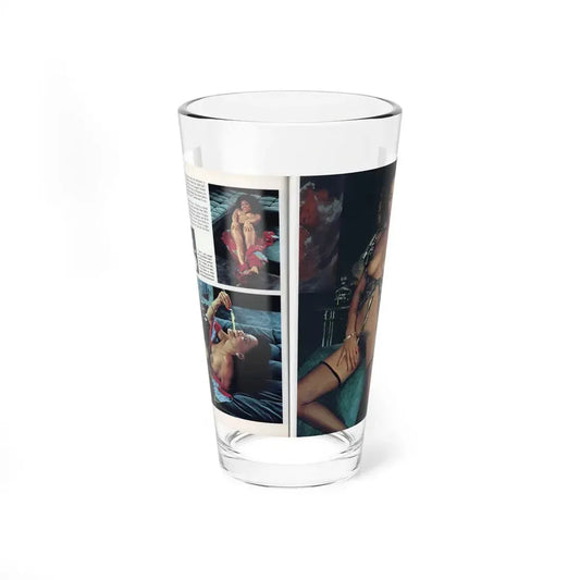 Ola Ray #136 - [Pages 90 & 91] Ola Playboy Spread Pages 4 & 5 of 5 from Playboy Mag. May '84 (Vintage Female Icon) Pint Glass 16oz 16oz - Go Mug Yourself
