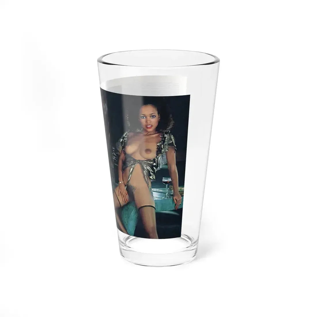 Ola Ray #136 - [Pages 90 & 91] Ola Playboy Spread Pages 4 & 5 of 5 from Playboy Mag. May '84 (Vintage Female Icon) Pint Glass 16oz - Go Mug Yourself