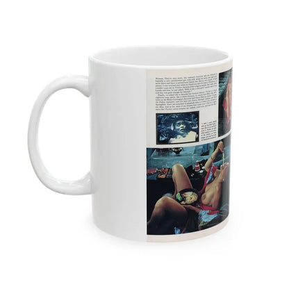 Ola Ray #136 - [Pages 90 & 91] Ola Playboy Spread Pages 4 & 5 of 5 from Playboy Mag. May '84 (Vintage Female Icon) White Coffee Mug - Go Mug Yourself