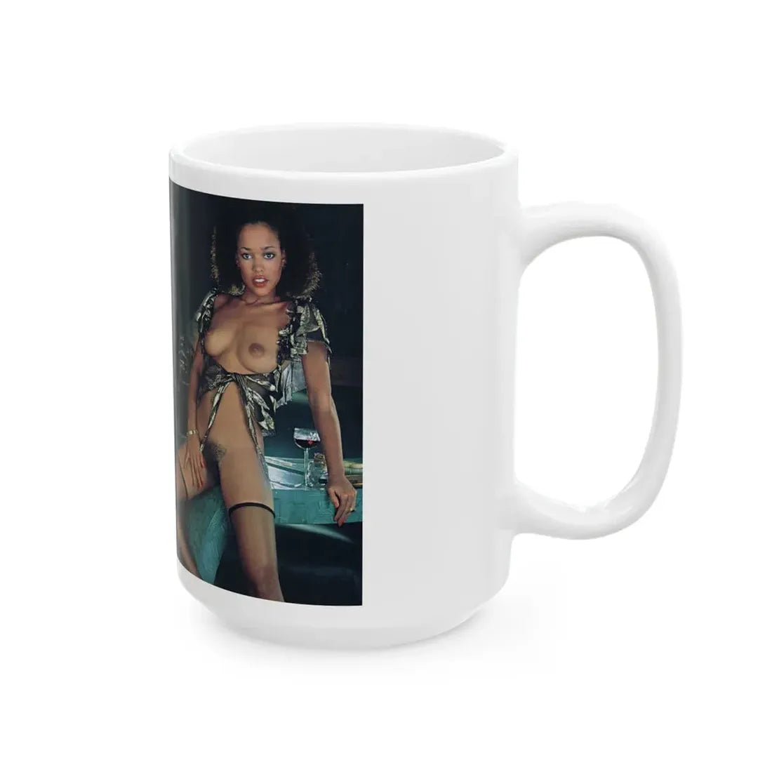 Ola Ray #136 - [Pages 90 & 91] Ola Playboy Spread Pages 4 & 5 of 5 from Playboy Mag. May '84 (Vintage Female Icon) White Coffee Mug - Go Mug Yourself
