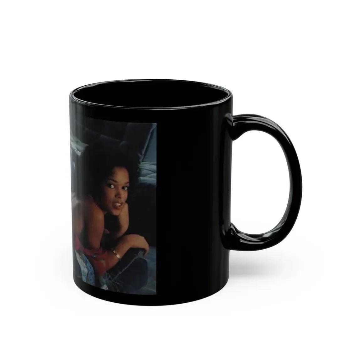 Ola Ray #28 (Vintage Female Icon) Black Coffee Mug - Go Mug Yourself