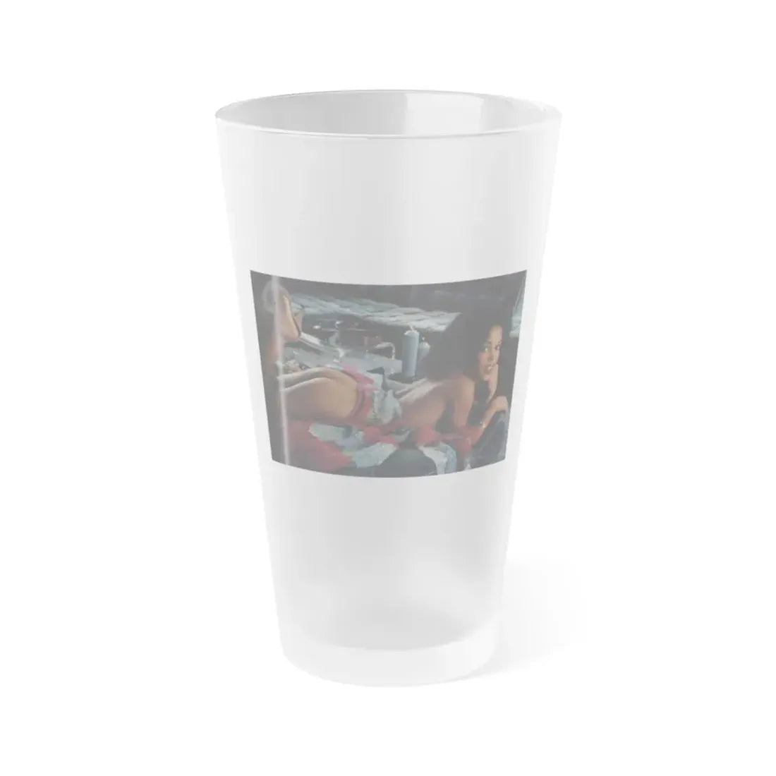 Ola Ray #28 (Vintage Female Icon) Frosted Pint Glass 16oz 16oz Frosted - Go Mug Yourself
