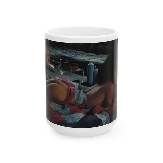 Ola Ray #28 (Vintage Female Icon) White Coffee Mug 15oz - Go Mug Yourself