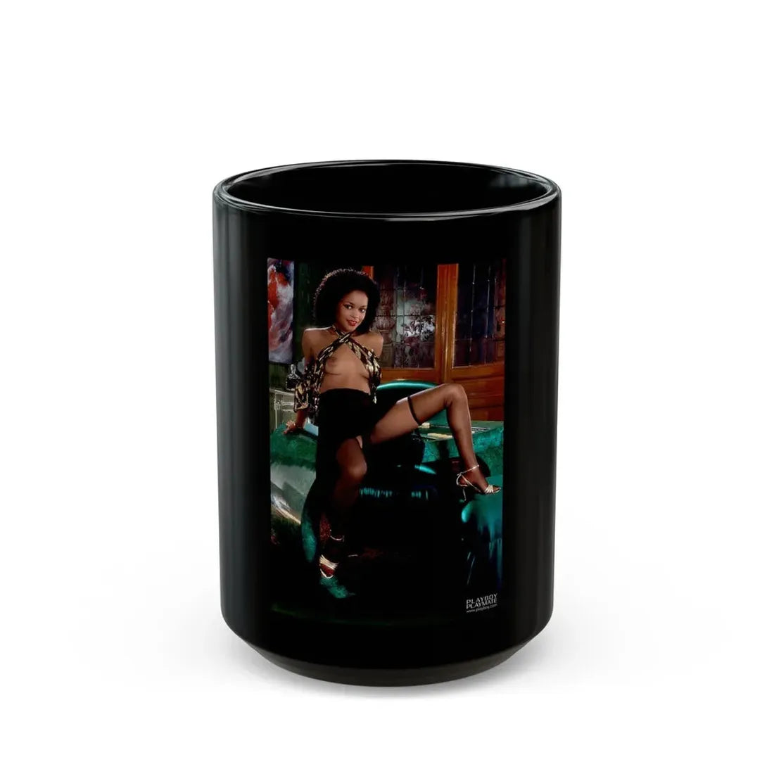 Ola Ray #36 (Vintage Female Icon) Black Coffee Mug 15oz - Go Mug Yourself