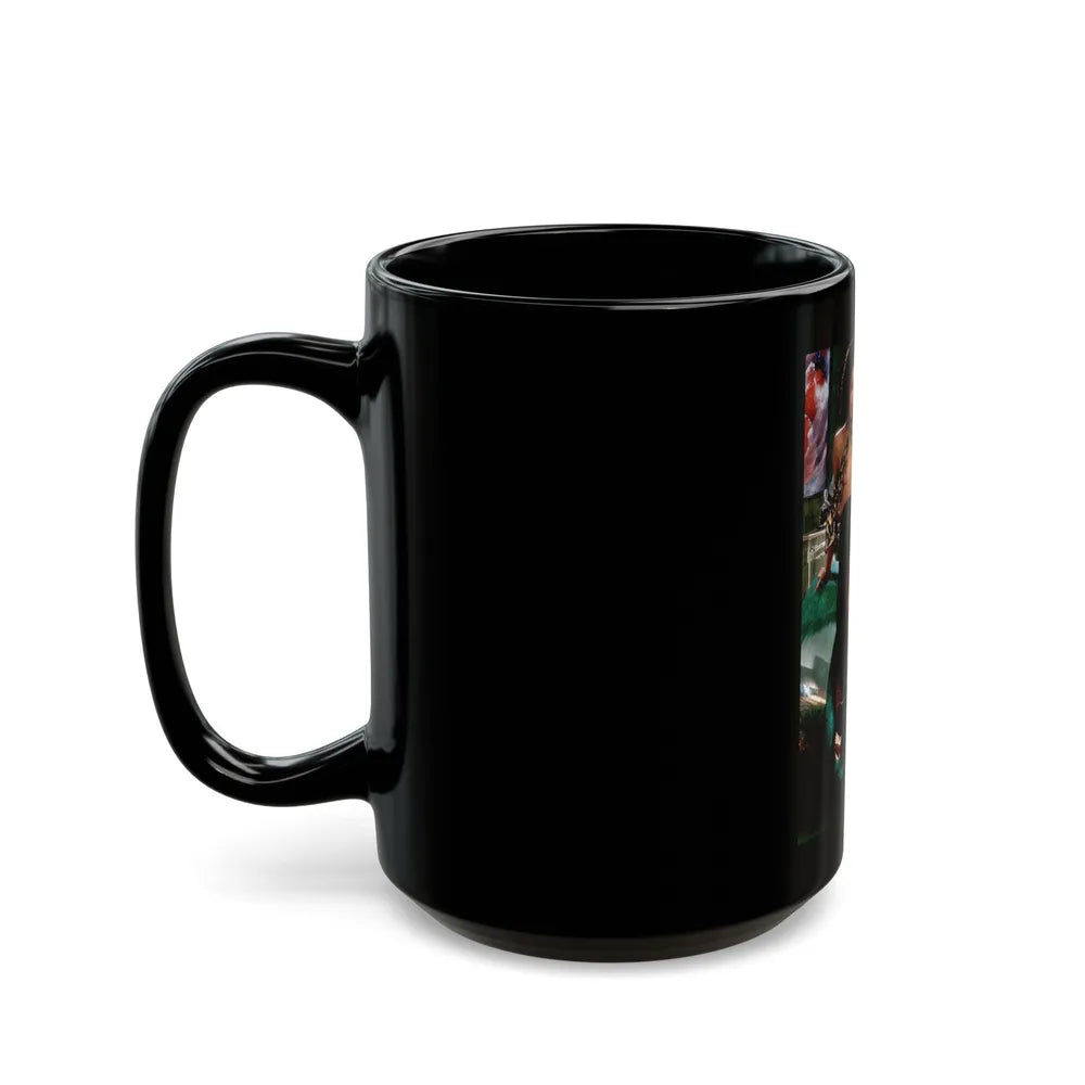 Ola Ray #36 (Vintage Female Icon) Black Coffee Mug-Go Mug Yourself