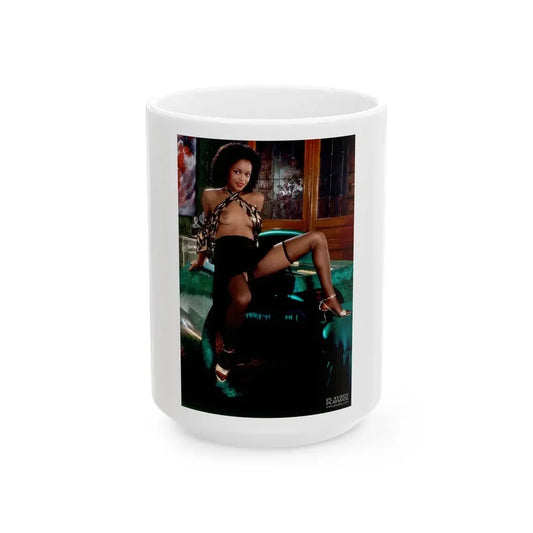 Ola Ray #36 (Vintage Female Icon) White Coffee Mug 15oz - Go Mug Yourself