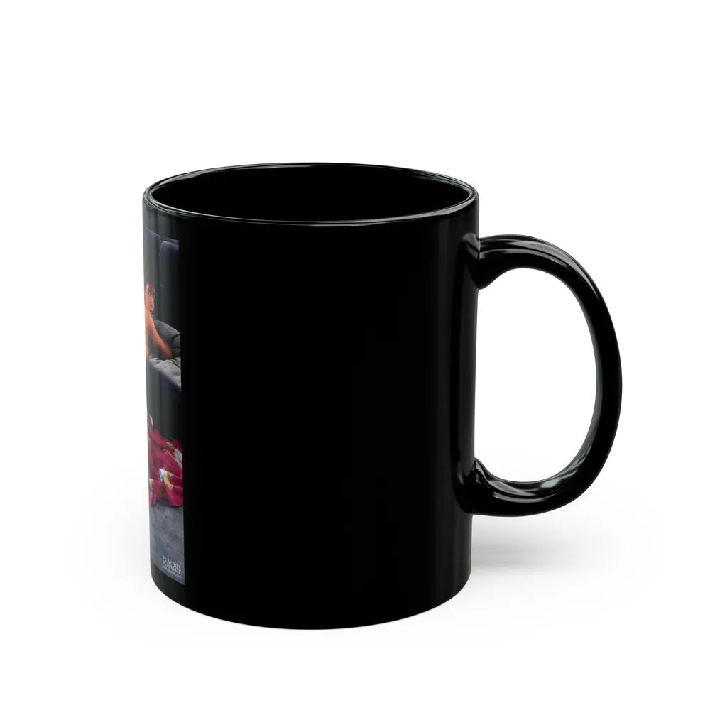 Ola Ray #37 (Vintage Female Icon) Black Coffee Mug-Go Mug Yourself