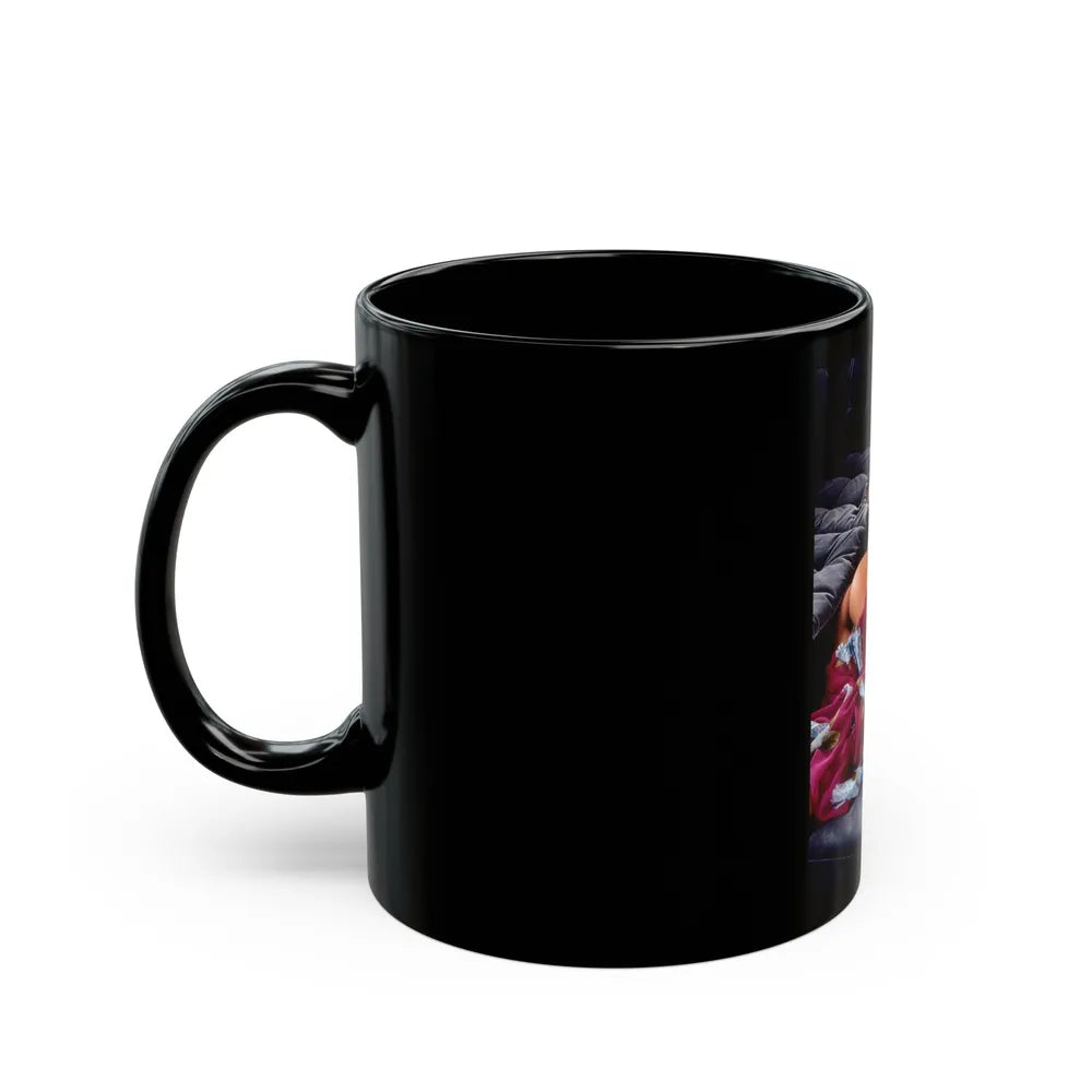 Ola Ray #37 (Vintage Female Icon) Black Coffee Mug-Go Mug Yourself