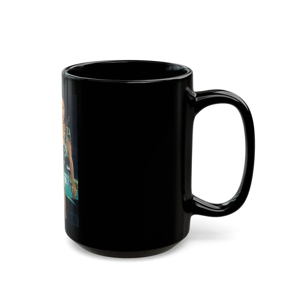 Ola Ray #41 (Vintage Female Icon) Black Coffee Mug-Go Mug Yourself