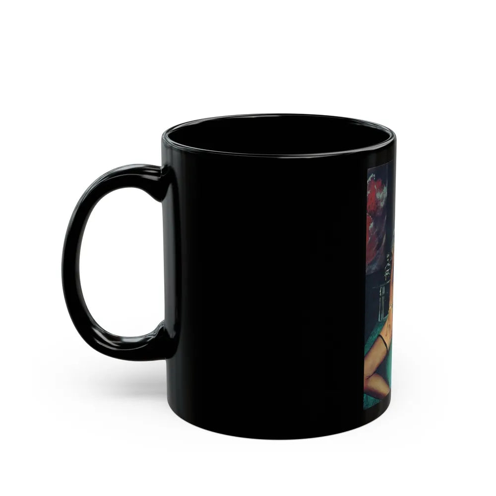 Ola Ray #41 (Vintage Female Icon) Black Coffee Mug-Go Mug Yourself