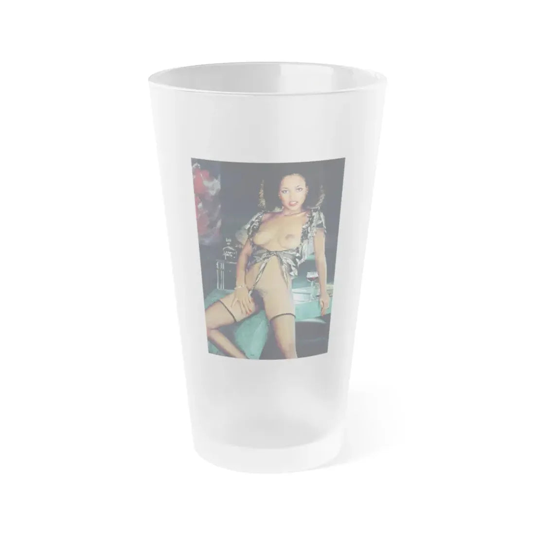 Ola Ray #41 (Vintage Female Icon) Frosted Pint Glass 16oz 16oz Frosted - Go Mug Yourself