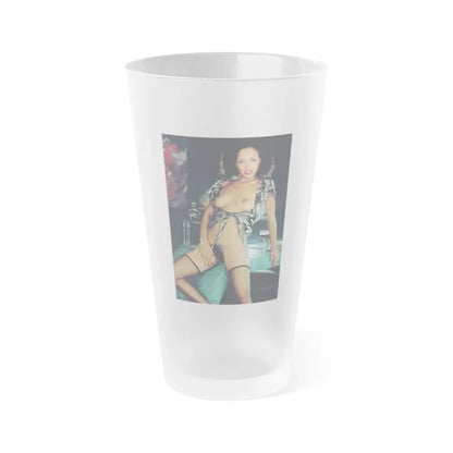 Ola Ray #41 (Vintage Female Icon) Frosted Pint Glass 16oz 16oz Frosted - Go Mug Yourself